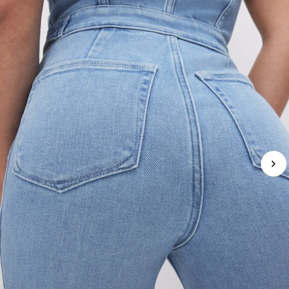 GOOD AMERICAN FIT FOR SUCCESS JEAN JUMPSUIT SIZE M - Picture 6 of 7